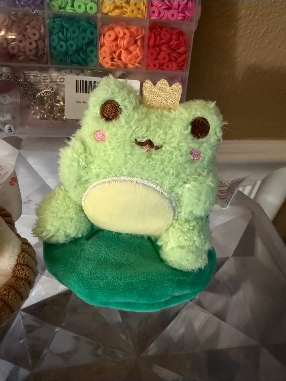 Plushgoals Wawa Toadstool and Prince Frog Plush and a New Jewerly Clay Bead Set